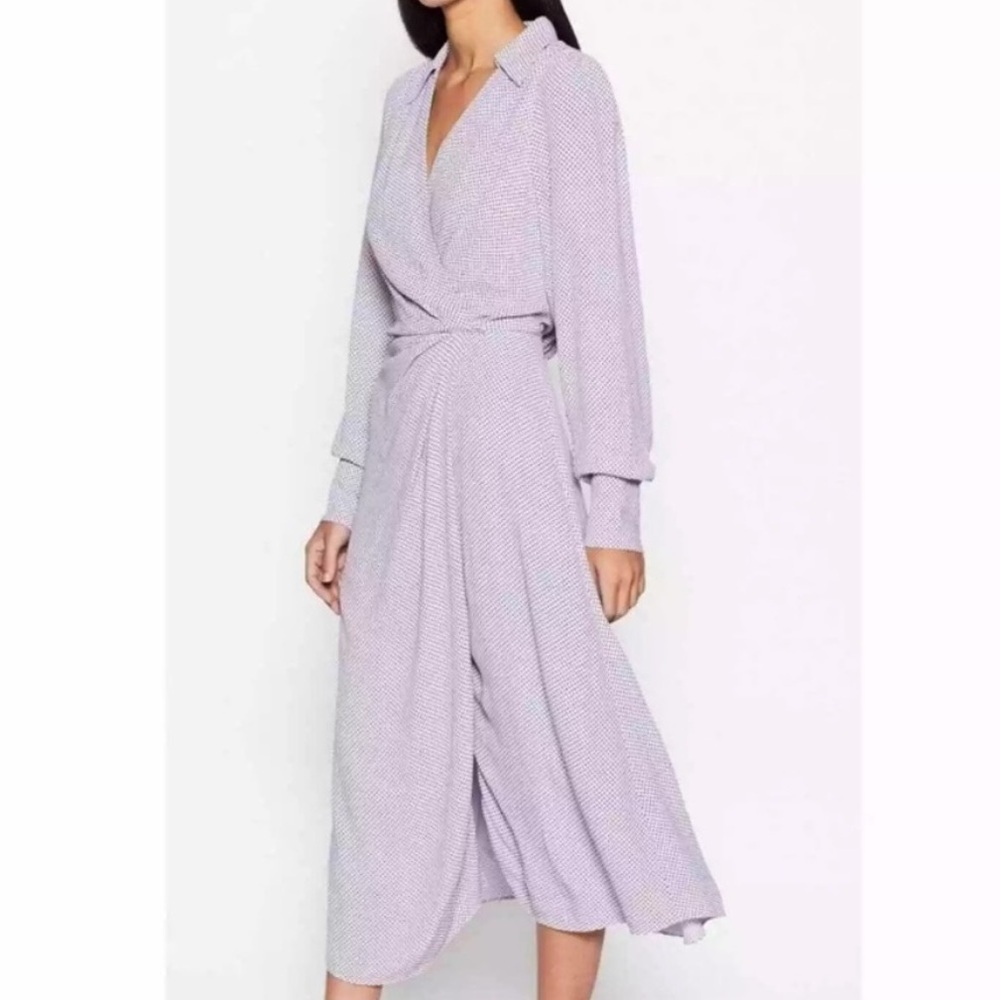 Equipment Gilliane Wrap Midi Dress Long Sleeve Size 4